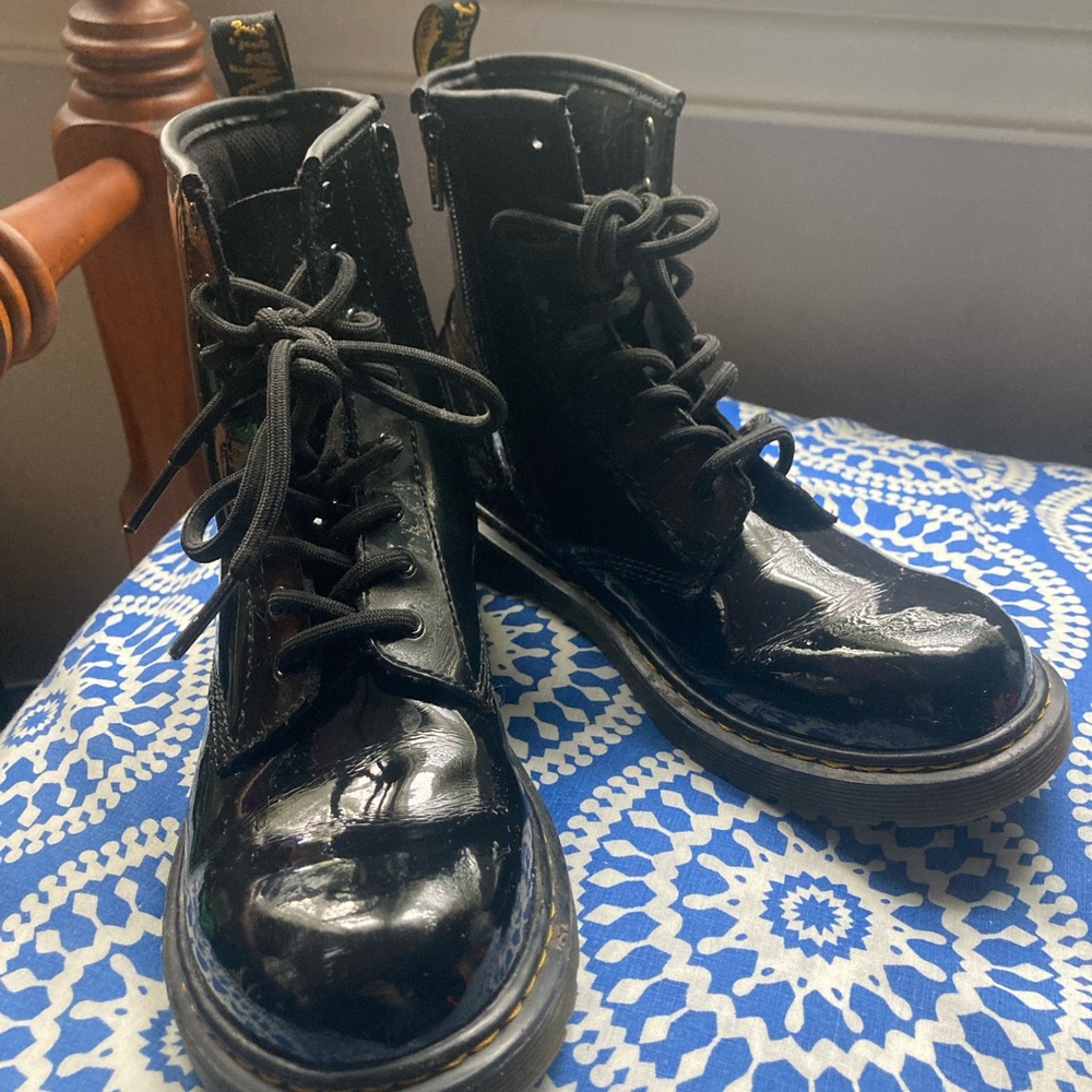 Dr. Martens Women’s Black Patent Leather Boots